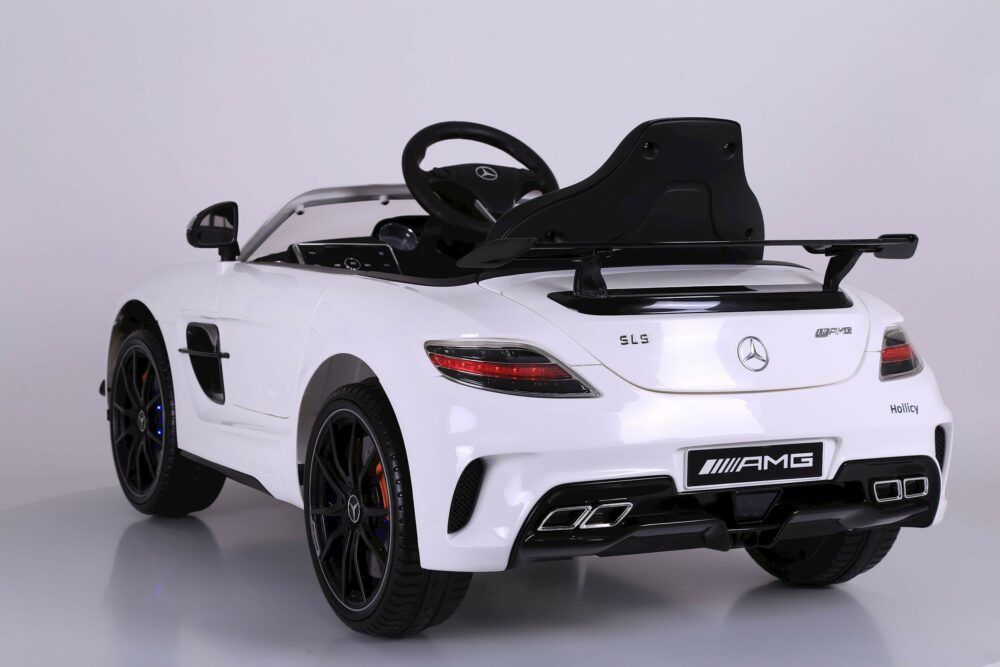 Voiture électrique enfant MERCEDES BENZ SLS AMG blanc – Image 4