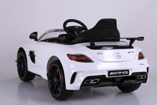 Voiture électrique enfant MERCEDES BENZ SLS AMG blanc – Image 4