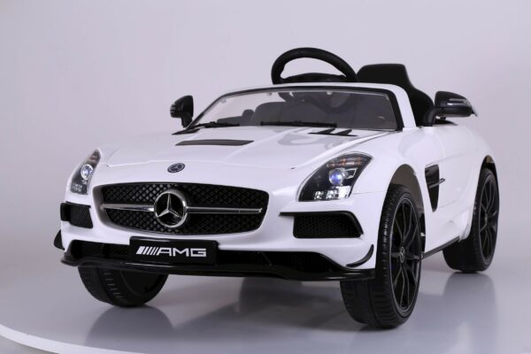 Voiture électrique enfant MERCEDES BENZ SLS AMG blanc – Image 3