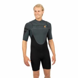 Jobe Perth Shorty 3/2mm Chestzipper Combinaison Hommes Gris