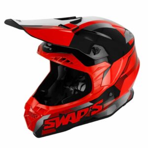 Casque moto cross S849 2FASTER Rouge Taille M