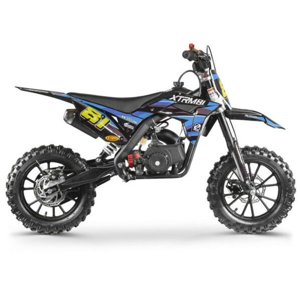 Mini moto 50cc pour enfant MX STORM Bleu – Image 3
