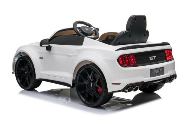 Voiture électrique pour enfant blanc FORD Mustang gt500 – Image 3