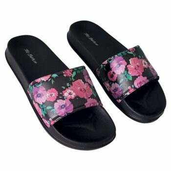 CLAQUETTE FEM FLEURS SEM NOIRE T36/40