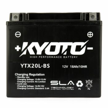 Kyoto - Batterie GTX20L-BS SLA-AGM - Sans Entretien - Prête à l'Emploi
