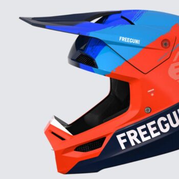 Casque cross freegun xp4 shade Bleu/Orange