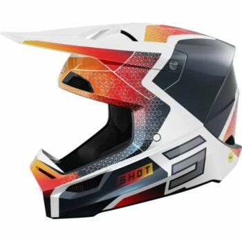 Casque Cross Shot Race Phaser Orange Noir Blanc