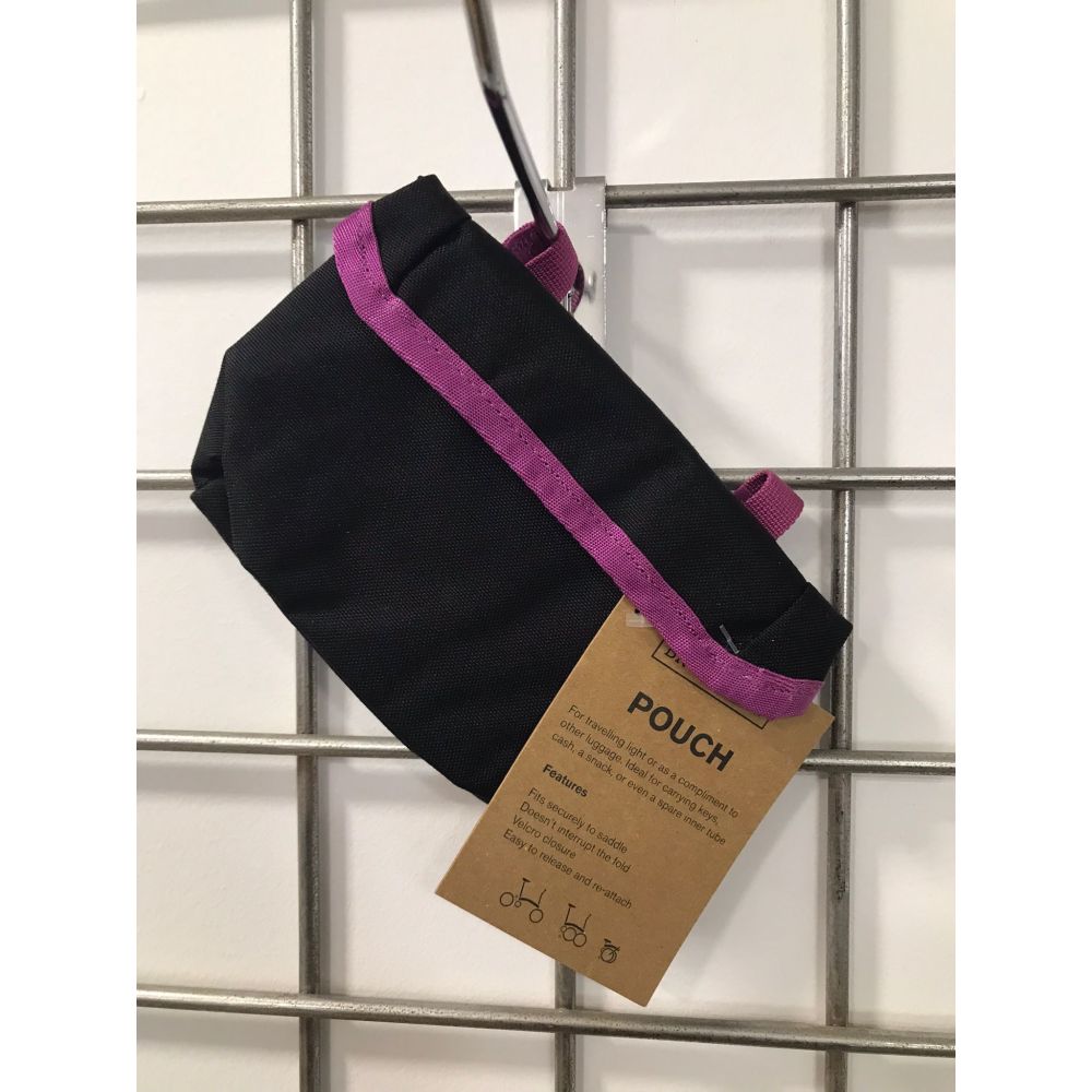 Sacoche vélo POUCH noir et mauve
